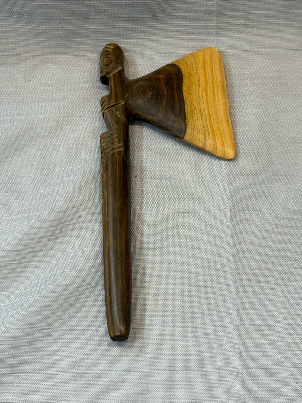 Handcrafted Wooden Decorative Tomahawk - Brown and Tan